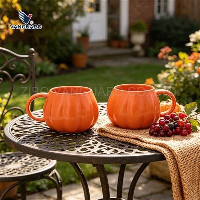 Caneca de abóbora cerâmica com designs exclusivos