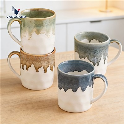 Conjunto de 4 canecas de esmalte reativo