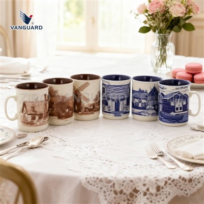 Caneca de café vintage da fazenda